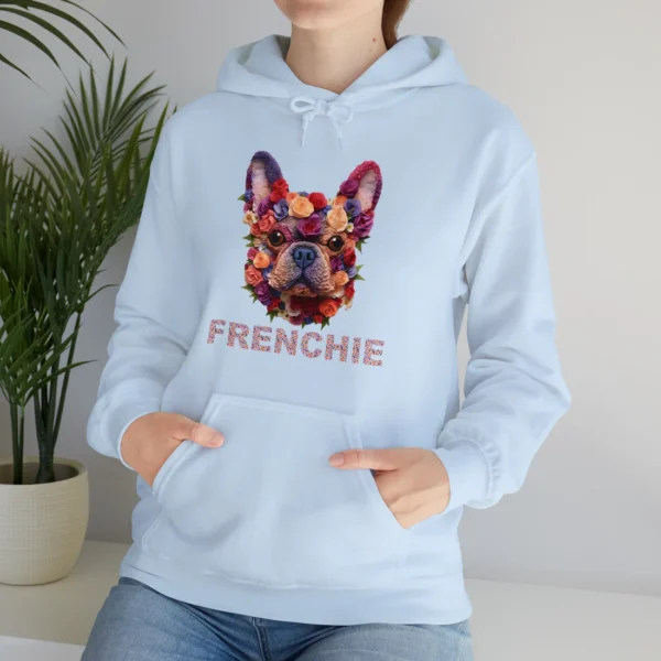 Flowers - Unisex Frenchie Hoodie - Image 2