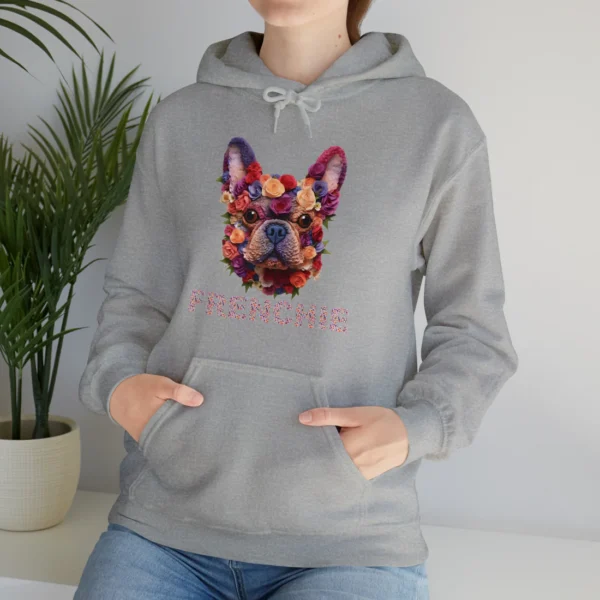 Flowers - Unisex Frenchie Hoodie - Image 3