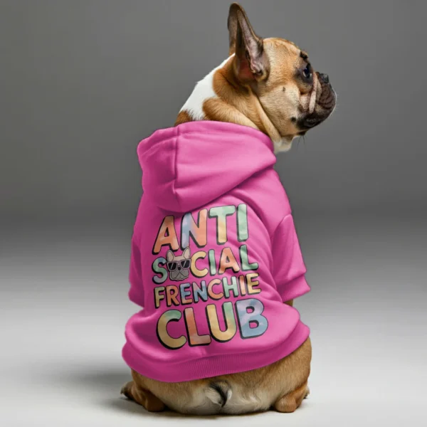 Anti Social - Personalized French Bulldog Hoodies with Funny Quotes – Stylish, Cozy, and Premium 100% Cotton - Image 3