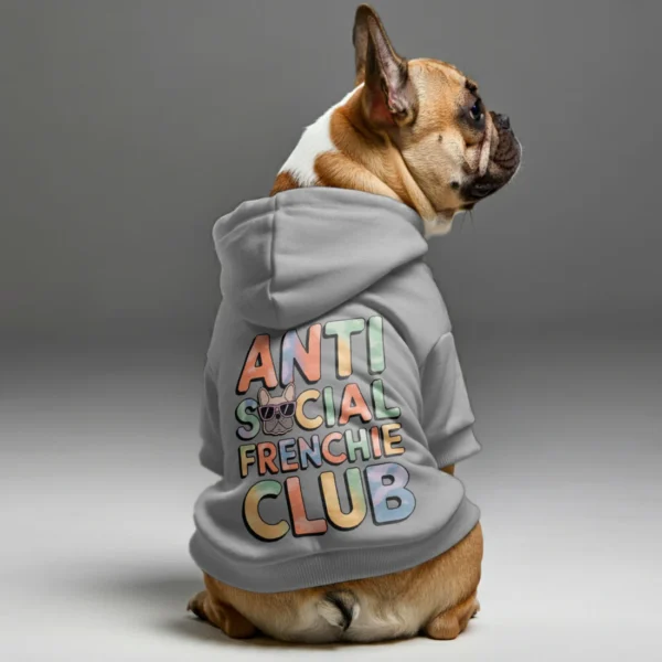 Anti Social - Personalized French Bulldog Hoodies with Funny Quotes – Stylish, Cozy, and Premium 100% Cotton - Image 2
