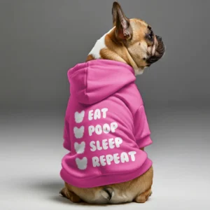 Repeat - Personalized French Bulldog Hoodies with Funny Quotes