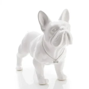 Ceramic french bulldog statue